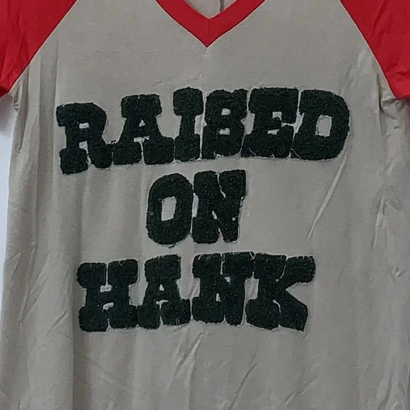 Women’s Judith March V-Neck Short Sleeve Raised On Hank Shirt Size Small EUC - Picture 3 of 7